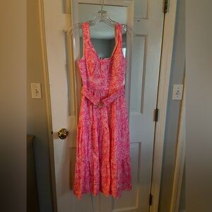 Pink Floral Sleeveless Lilly Pulitzer Dress